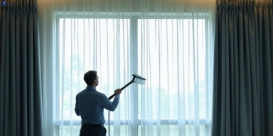 Commercial curtain stain removal service raceview hotels offices restaurants