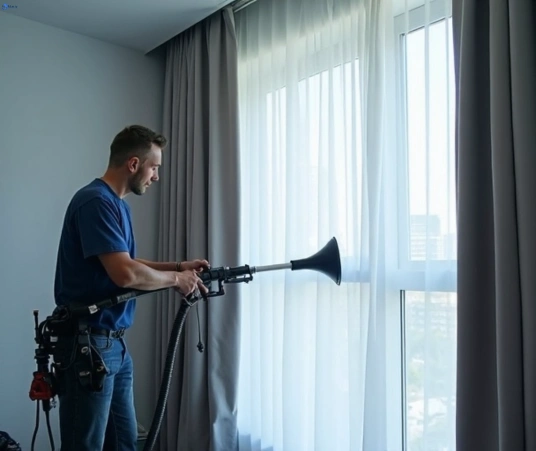Professional commercial curtain cleaning process equipment Matty Curtain Cleaning raceview