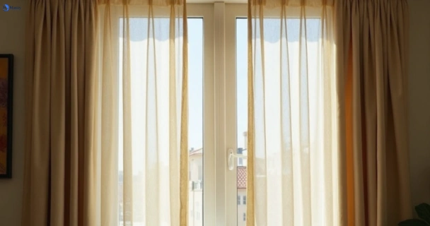 Dull dusty drapes in raceview before professional cleaning